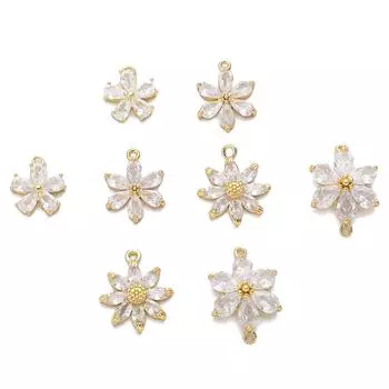 Подвеска с медным лепестком и подвеской для изготовления ювелирных изделий своими руками, аксессуары для рукоделия 11x13mm