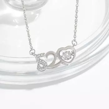 Подвеска с надписью «Любовь» Подарки девушке на День святого Валентина Романтическое ожерелье с надписью «Я люблю тебя» 520 с бьющимся сердцем