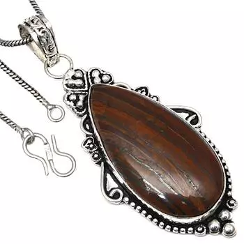 Подвеска с несколькими тигровыми камнями, подарок ручной работы для нее, серебряные украшения 2,75 дюйма