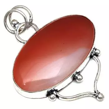 Подвеска с полосчатым агатом, драгоценный камень, подарок для нее, серебряное украшение 2 дюйма
