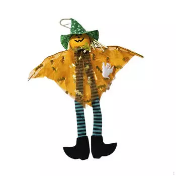 Подвеска с привидением на Хэллоуин, наружное украшение, внутренние принадлежности, садовые ужасы, страшный реквизит оранжевый