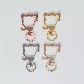 Подвеска с пряжкой в виде головы котенка: Брелок в форме кошки из серии Animal With 1.2*8 Jump Ring