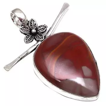 Подвеска с яшмой птичий глаз, драгоценный камень, подарок на День матери, серебряное украшение, 2 дюйма