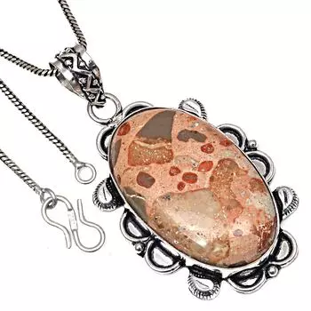 Подвеска с яшмой в виде птичьего глаза, ручная работа, серебряное украшение на День святого Валентина, 2 дюйма