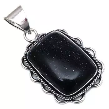 Подвеска с синим драгоценным камнем Sunsitara, подарок на День матери, серебряное украшение 1,5 дюйма