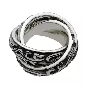 Подвеска с тройным кольцом Arabesque fp0379 [Figmart] [Серебряный аксессуар]