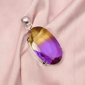 Подвеска с турмалином и серебряным ожерельем-цепочкой Подвеска из стерлингового серебра 925 пробы