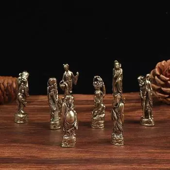 Подвеска с украшениями в стиле ретро ручной работы «Восемь бессмертных, пересекающих морского бога своими руками» 43x13x11mm