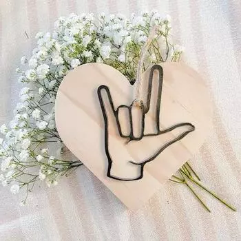 Подвеска с жестом руки «Ты, я люблю язык», подвесной орнамент «Любовь к руке», акрил с выражением