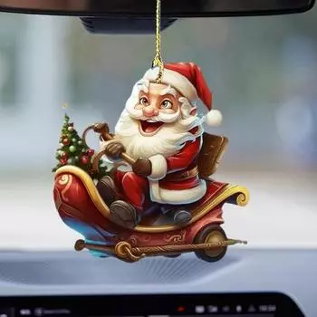 Подвеска Санта-Клауса на Рождество, подвесное украшение с шнурком, легко повесить, очаровательное рождественское украшение, подвеска для школьного рюкзака Santa Claus