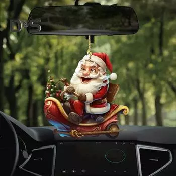Подвеска Санта-Клауса на Рождество, подвесное украшение с шнурком, легко повесить, очаровательное рождественское украшение, подвеска для школьного рюкзака Santa Claus