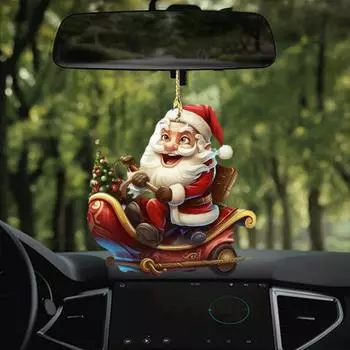 Подвеска Санта-Клауса на Рождество, подвесное украшение с шнурком, легко повесить, очаровательное рождественское украшение, подвеска для школьного рюкзака Santa Claus