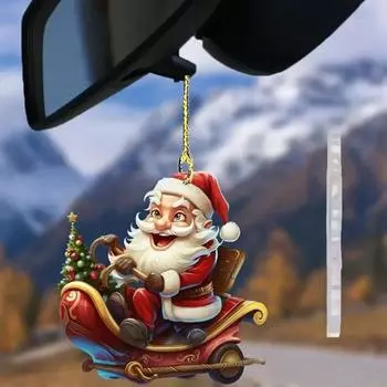 Подвеска Санта-Клауса на Рождество, подвесное украшение с шнурком, легко повесить, очаровательное рождественское украшение, подвеска для школьного рюкзака Santa Claus