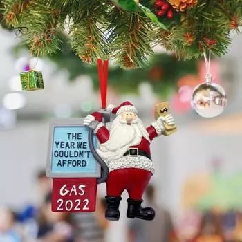 Подвеска Санта-Клауса, знак топливного бака, фигурки из ПВХ, подвесное украшение, милая подвеска в виде рождественской елки, украшение для зеркала заднего вида автомобиля, Рождественский подарок