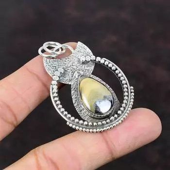 Подвеска Schalenblende, подвеска из стерлингового серебра 925 пробы, очень красивые ювелирные изделия из драгоценных камней, замечательная подвеска ручной работы, подарок для свадебных украшений из камня