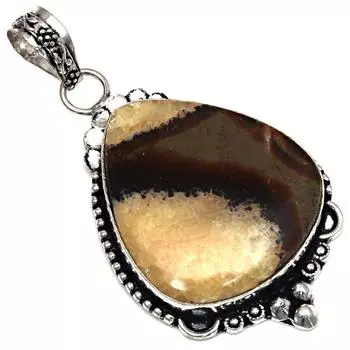 Подвеска Septarian Jasper Gemstone Gift For Her Серебряные украшения 2.25