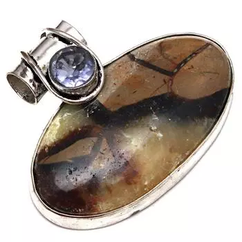 Подвеска Septarian Jasper Gemstone Подарок на День Матери Серебряные Украшения 1.25