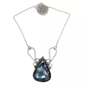 Подвеска Серебряный Перидот Лабрадорит Драгоценный Камень Ювелирные Изделия Стерлингового Серебра 2.5 Огненный