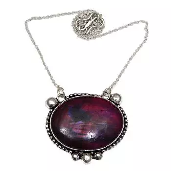 Подвеска Серебряный Перидот Лабрадорит Драгоценный Камень Ювелирные Изделия Стерлингового Серебра 2.5 Огненный