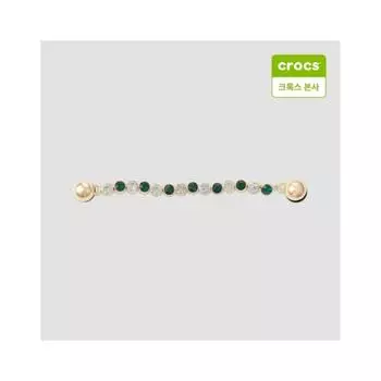 Подвеска-шарм Gibbitz с изумрудом и жемчугом Crocs 10014119 onefree