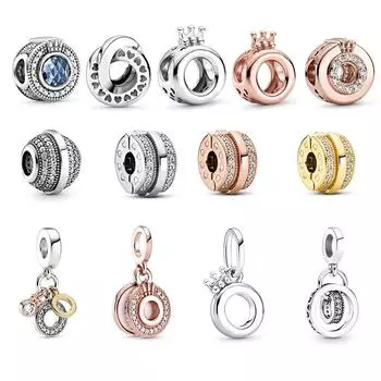 Подвеска-шарм «Сокол тысячелетия» со звездой из стерлингового серебра 925 пробы для женщин, оригинальный браслет, подвески-короны