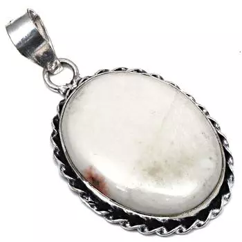 Подвеска сколецит драгоценный камень ручной работы подарок для нее серебряные украшения 2