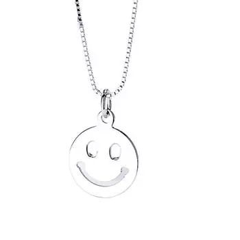 Подвеска-смайлик из стерлингового серебра S925 в корейском стиле, свежая мужская и женская парная улыбка, милая подвеска Ins 925