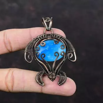 Подвеска Smithsonite, подвеска из медной проволоки, медное ювелирное изделие, подвеска из драгоценных камней, подвеска ручной работы в виде черепахи, ювелирное изделие, обмотанное проволокой, свадебный подарок