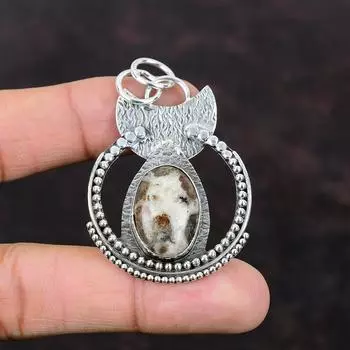 Подвеска со спессартиновым гранатом в известняке, новые ювелирные изделия, подвеска из стерлингового серебра 925 пробы, драгоценный камень, ювелирные изделия ручной работы, удивительный кулон, подарок для мамы