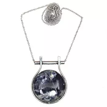 Подвеска Содалит Серебряный Драгоценный Камень Ювелирные Изделия Ручной Работы Позолоченный Стерлинг Натуральный