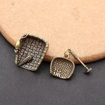 Подвеска-совок для ключей из латуни с благословением: Ретро бронзовый орнамент урожая зерна