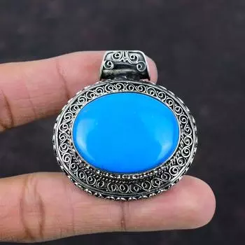 Подвеска Спящая красавица с бирюзой, винтажный кулон из драгоценного камня, подвеска из стерлингового серебра 925 пробы, ювелирные изделия ручной работы в стиле бохо, стильный кулон, подарок на помолвку