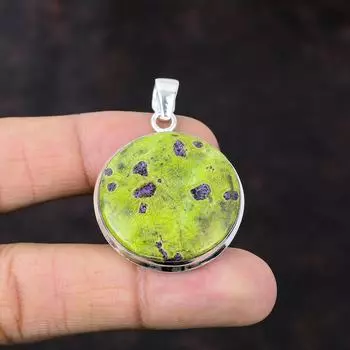 Подвеска-стихтит ручной работы, уникальный дизайн, ювелирные изделия, подвеска из стерлингового серебра 925 пробы, красивый ювелирный подарок из драгоценного камня для женщин, подвеска из целебного камня