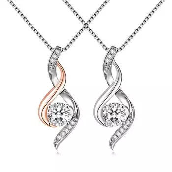 Подвеска-стример из стерлингового серебра 925 пробы, одинарный кулон с цирконом, ожерелье, аксессуары, аксессуары