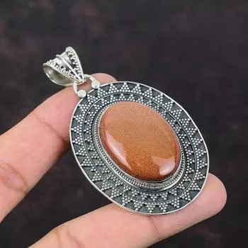 Подвеска Sun Sitara Подвеска из натурального драгоценного камня Подвеска из стерлингового серебра 925 пробы Красивые антикварные украшения ручной работы Подарок на день матери Винтажная подвеска