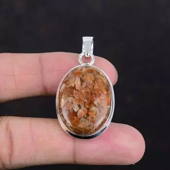 Подвеска Sunstone, подвеска ручной работы, оригинальный кулон из драгоценного камня, подвеска из стерлингового серебра 925 пробы, элегантные ювелирные изделия, абсолютно новые подвески, подарки на помолвку