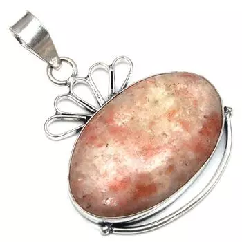 Подвеска SunstoneCabochon Gemstone Подарок для нее Серебряные украшения 2