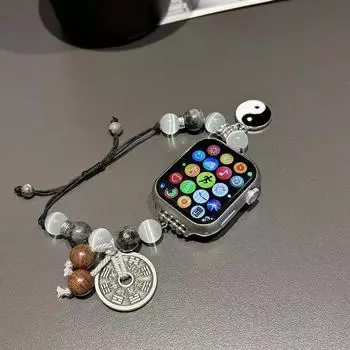 Подвеска Тай Чи в китайском стиле для Apple Watch Series Ultra/2 9 8 7 6, ремешок для часов iWatch 2/3/4/5, браслет 41 45 мм 40 44 мм, аксессуары 38 40 41mm