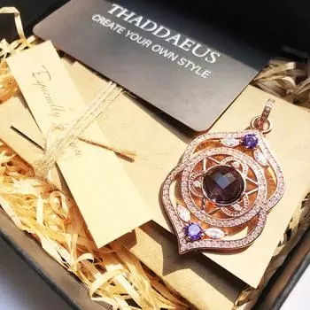 Подвеска THIRD-EYE CHAKRA, брендовая модная ювелирная бижутерия Европа бижутерия розовое золото цвет 925 стерлинговое серебро подарок для женщины