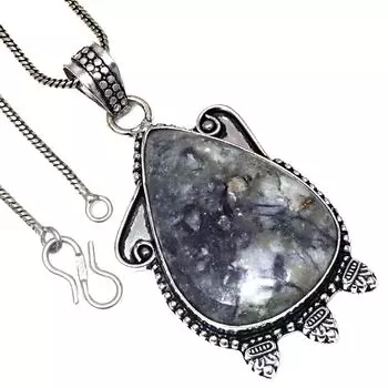 Подвеска Tiffany Gemstone Gemstone Подарочное серебряное украшение на День святого Валентина 2,5 дюйма