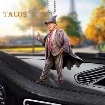 Подвеска Трампа, подвеска для автомобиля, 2D-зеркало заднего вида автомобиля, украшение для рюкзака, подвеска на плечо, школьная сумка, подвеска A
