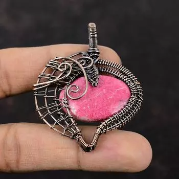 Подвеска Тулит, медная проволока, обернутая подвеской из драгоценного камня, подвеска из медной проволоки, ювелирные изделия ручной работы, этнические украшения для подарка, лечебный камень