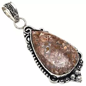Подвеска Turtella Jasper Gemstone Handmade ко Дню матери Серебряное украшение 2,5 дюйма