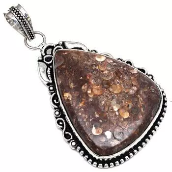 Подвеска Turtella Jasper Gemstone Handmade ко Дню матери Серебряное украшение 2,5 дюйма