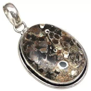 Подвеска Turtella Jasper Gemstone Handmade Mother Day Jewelry 925 Silver 2
