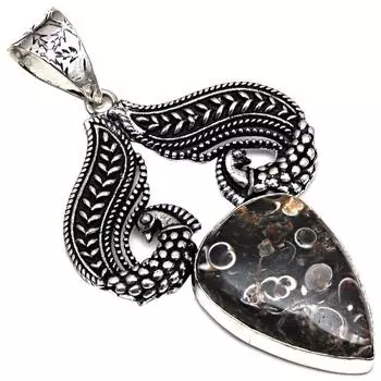 Подвеска Turtella Jasper Gemstone Подарок для нее Серебряные украшения 2,5