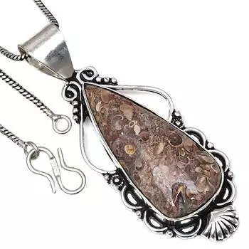 Подвеска Turtella Jasper Gemstone Подарок на День святого Валентина Серебряное ювелирное изделие 2,5