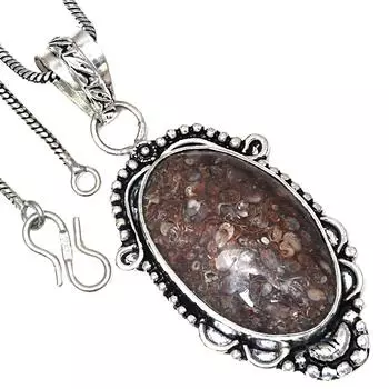 Подвеска Turtella Jasper Gemstone Подарок на День святого Валентина Серебряное ювелирное изделие 2.25