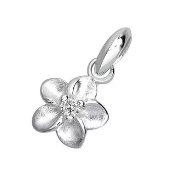 Подвеска Верхняя часть Серебро 925 Гавайская Плюмерия [Sears] Мужская Женская sp01-0007