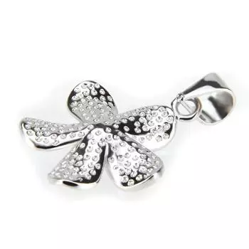 Подвеска в форме цветка из серебра 925 пробы с жемчугом для женщин, изготовление ожерелья, подвеска из стерлингового серебра 925 пробы Sp030sb 26*18 mm